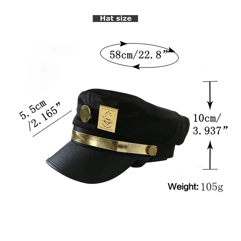 Anime-Inspired Cosplay Cap with Metal Badge Unisex Adult Hat