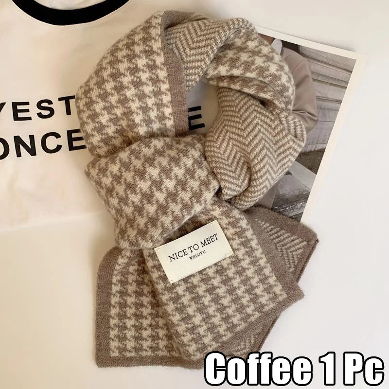 Women’s Double-Sided Thick Knit Winter Scarf