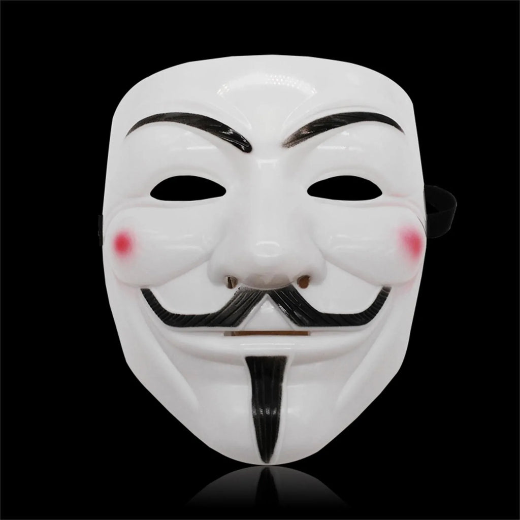 Black White Anonymous Style Halloween Cosplay Face Mask