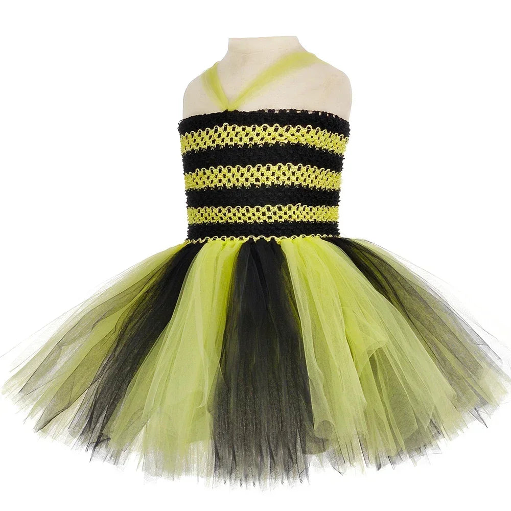 Girls Bumble Bee Tutu Dress Costume, Ages 1 to 12