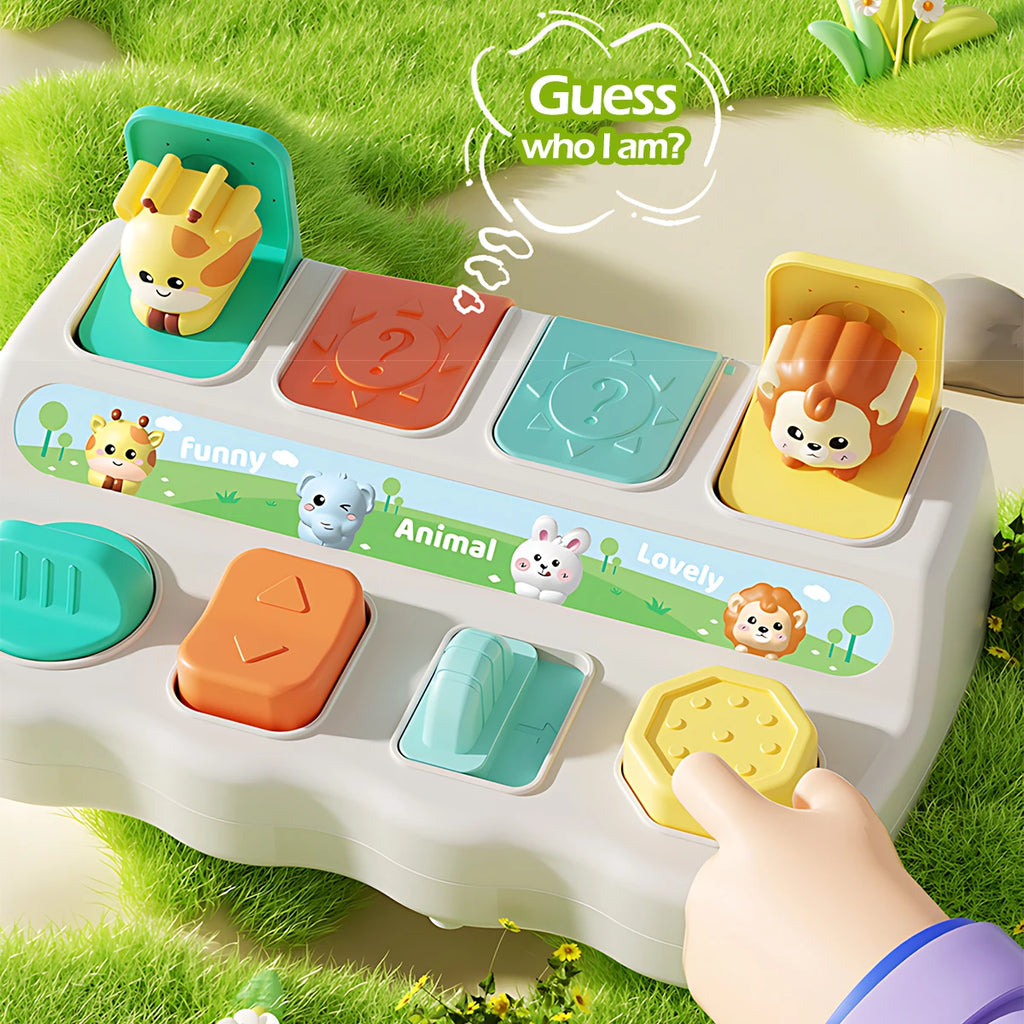 Montessori Pop up Animal Toys and Learning Boxes - Enhance Logic and Motor Skills, Suitable for Children's Birthday Gifts