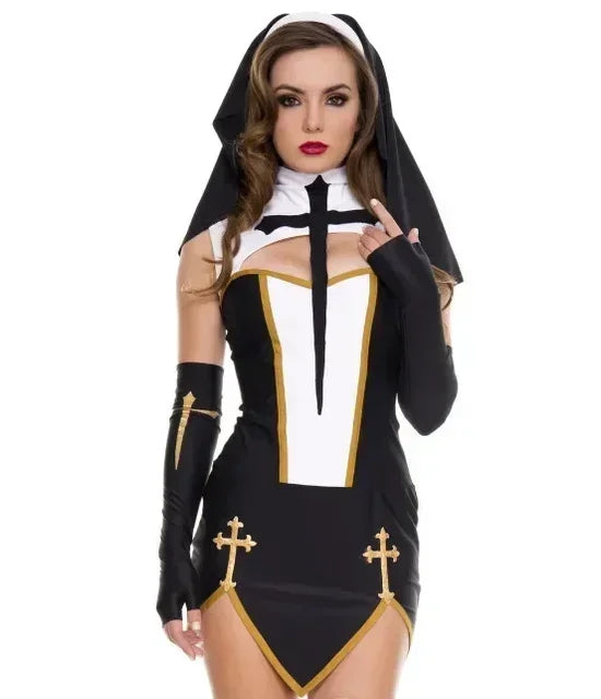Women’s Gothic Nun Costume for Halloween & Carnival
