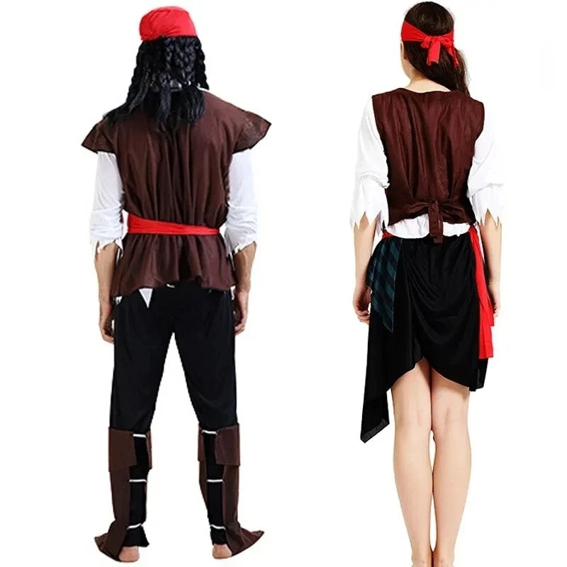 Adult Pirate Captain Costume Set for Halloween & Carnival