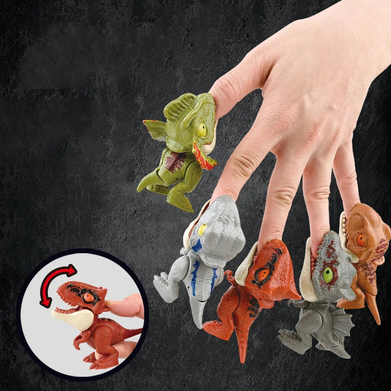 Mini Finger Dinosaur Toys for Kids - Interactive Creative Tricky Tyrannosaurus Model Funny Animal Play Gifts