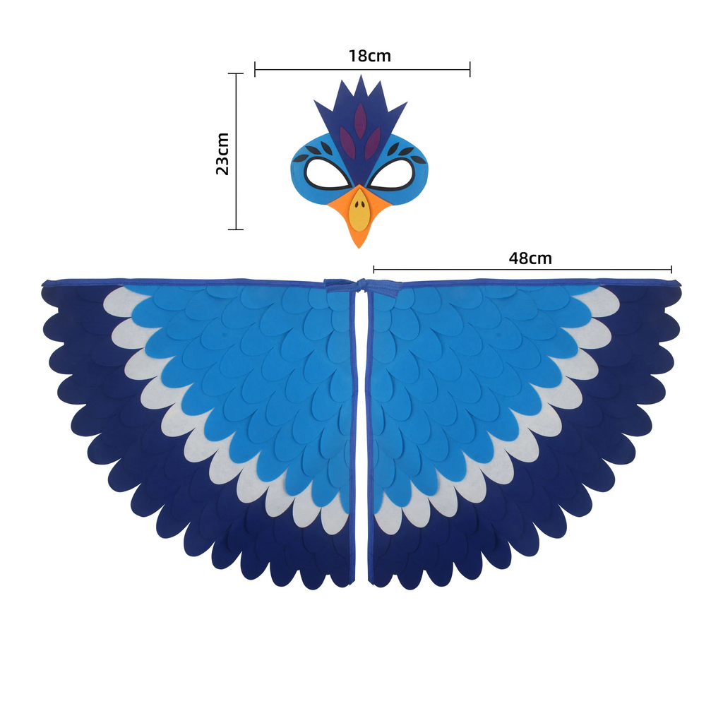 Owl Wings Costume Cape with Matching Animal Mask