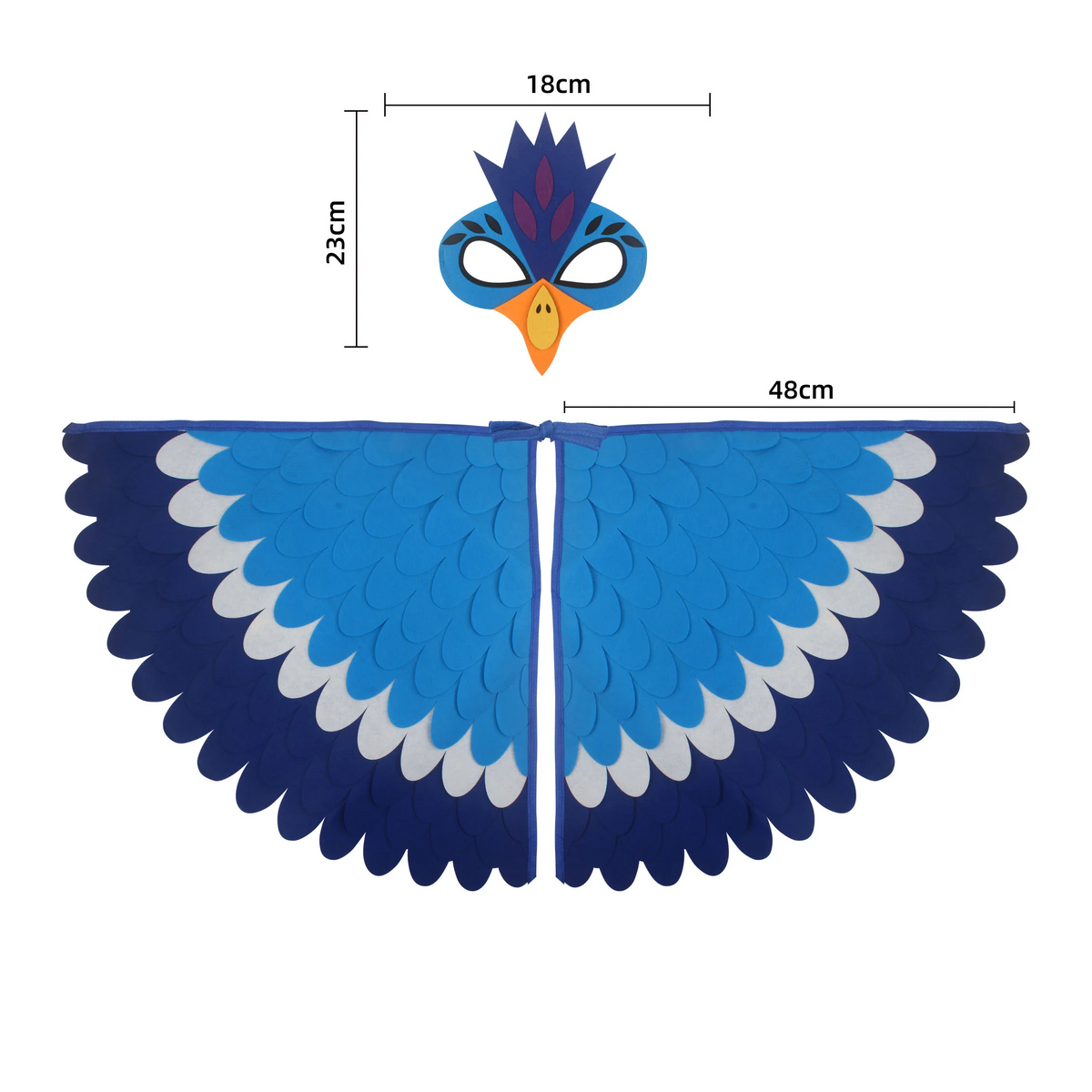 Owl Wings Costume Cape with Matching Animal Mask