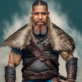 Medieval Faux Fur Shoulder Cloak Cape for Halloween & Cosplay