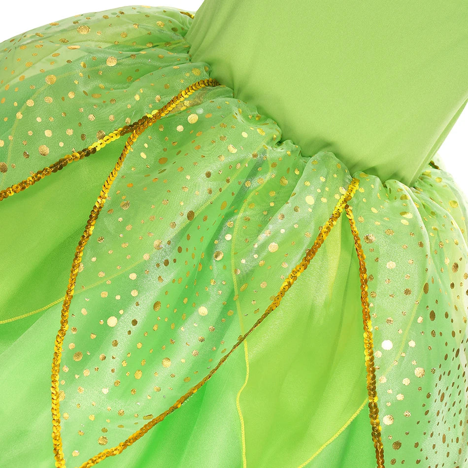 Girls Flower Fairy Princess Dress Costume for Summer Parties