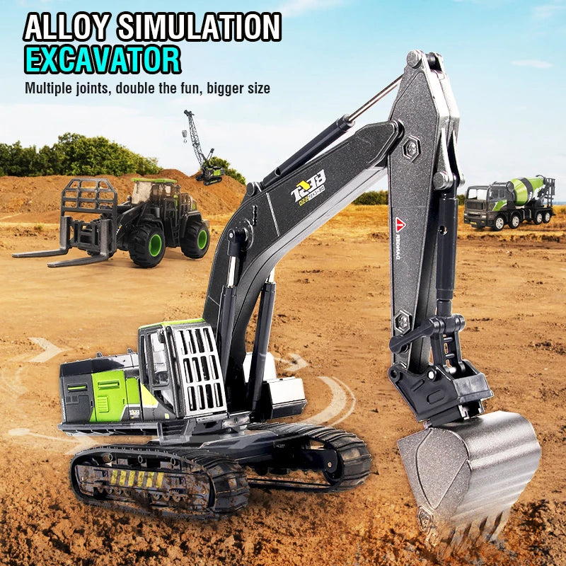 1/50 Model Car Bulldozer Truck Excavator Crane Forklift Construction Engineering Vehicle Toys for Boys Children Educational Toys