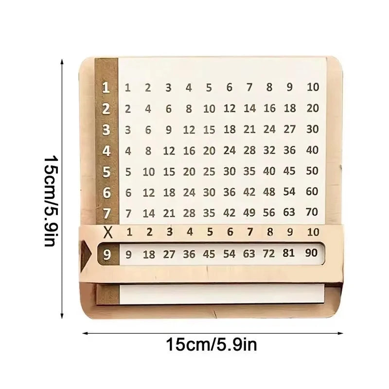 Children Wooden Slidable Multiplication Tables Montessori Toys Math Counting Board Teaching Tool Learn Educational Toys for Kids