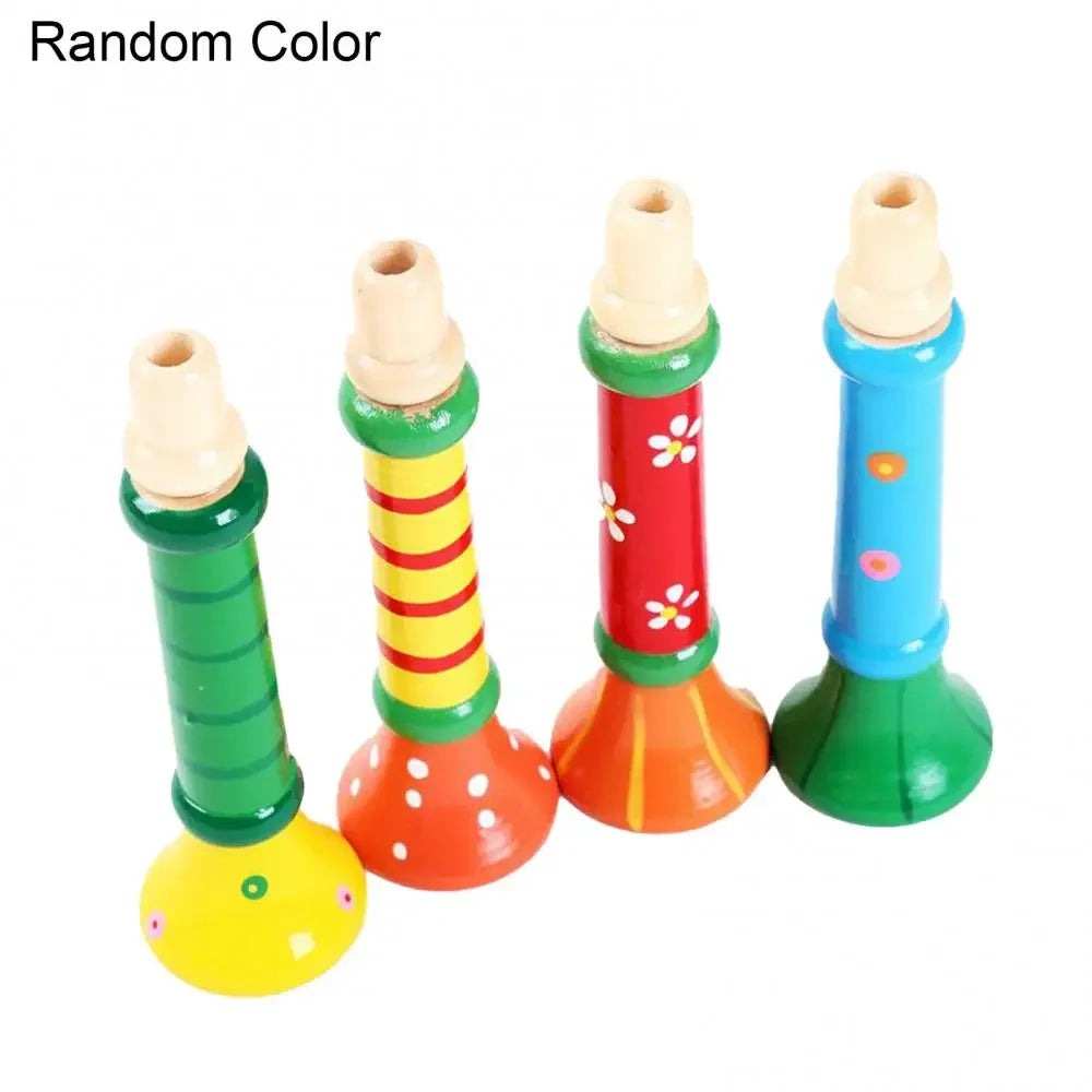KTV Party Wooden Trumpet Toy Horn Whistle Musical Instrument for Toys Sound Training Games