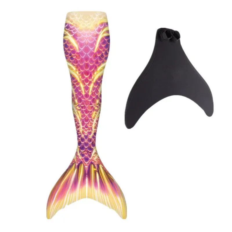 Mermaid Tail Costume Swimsuit with Monofin for Kids & Adults