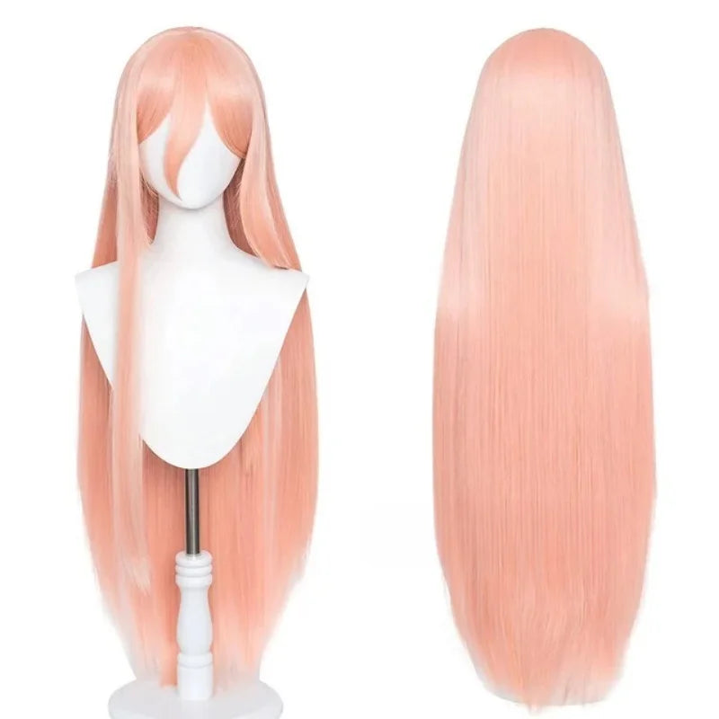 Long Orange Pink Two-Tone Cosplay Wig Heat Resistant Synthetic Hair