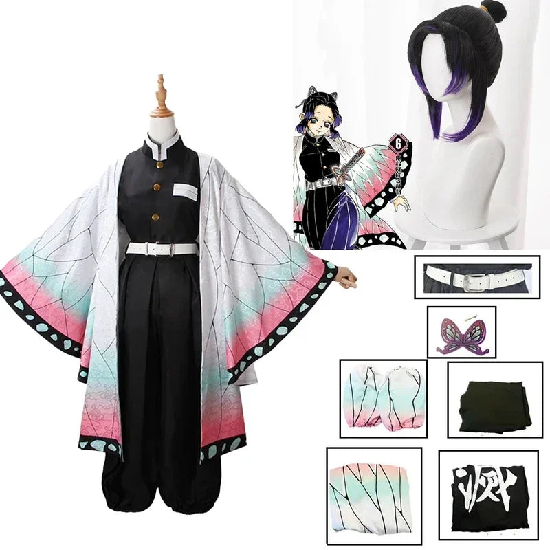 Butterfly-Inspired Cosplay Uniform Costume with Wig