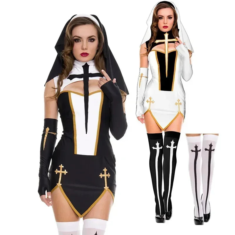 Women’s Gothic Nun Costume for Halloween & Carnival