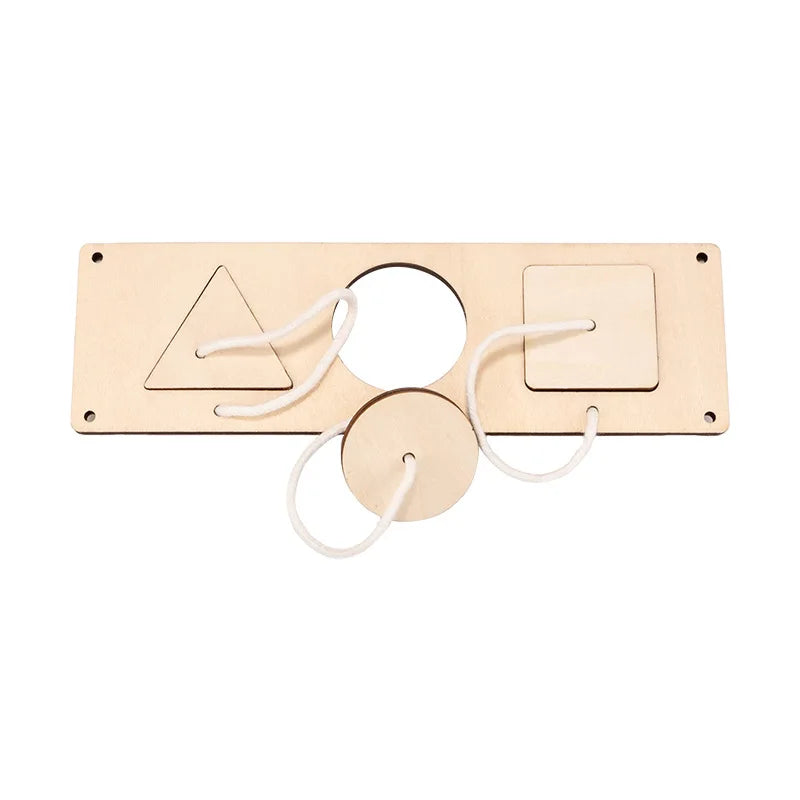 DIY Busy Board Montessori Hot  Air Dalloon Carriage Door Educational Toy Wood Chip Graphic Pairing Wooden Part For Childre Gifts