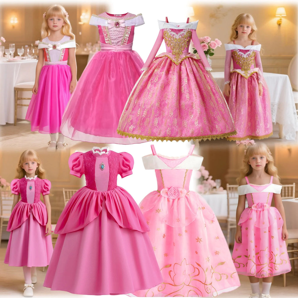 Girls Princess Costume Dress for Christmas, Carnival and Parties