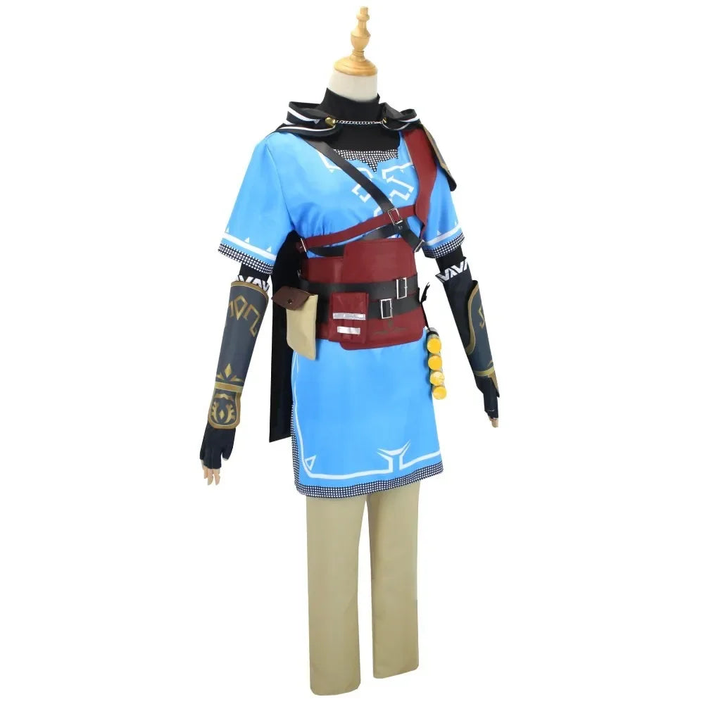 Fantasy Adventure Cosplay Costume Set with Shirt & Cloak