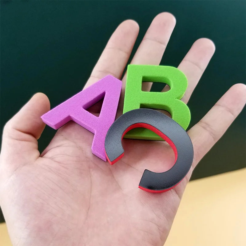 24-76pcs EVA Foam Magnetic Alphabet Letters Learning Spelling Counting Set Refrigerator Stickers Educational Toys For Kids