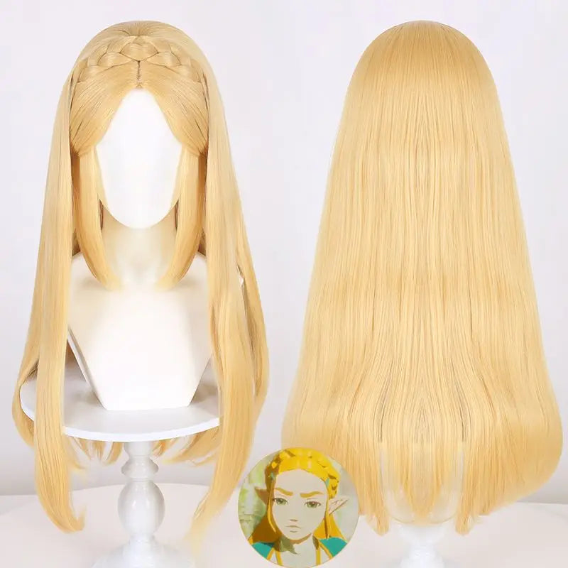 Fantasy Princess Cosplay Dress with Wig & Headdress Set