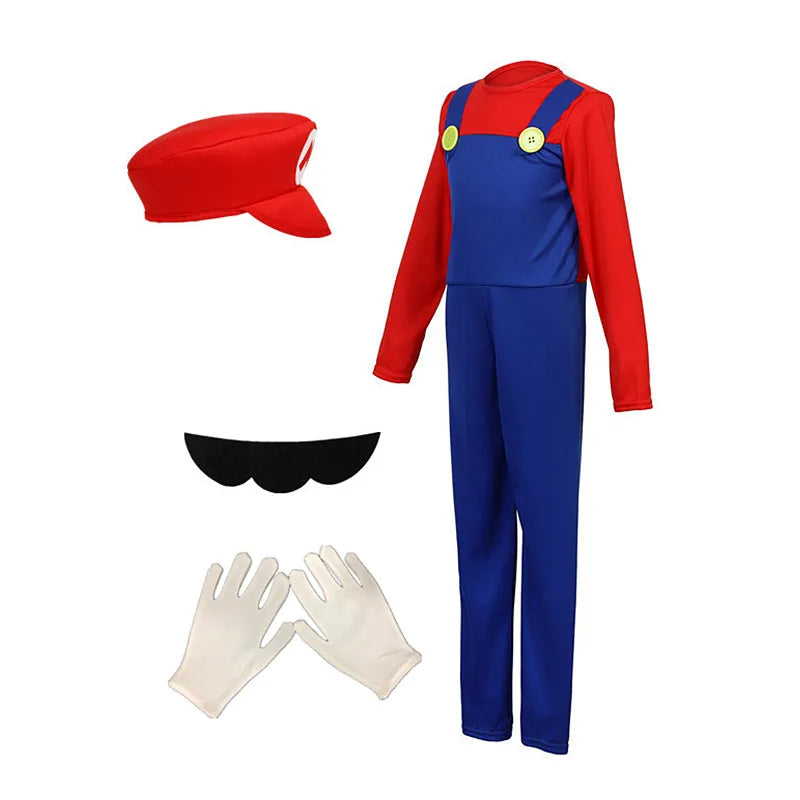 Boys Red and Green Game Character Costume Set