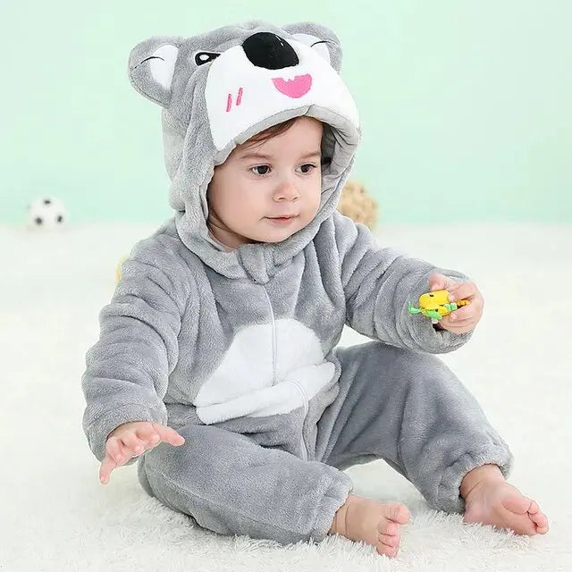 Baby Dinosaur Hooded Romper Costume for Halloween & Winter