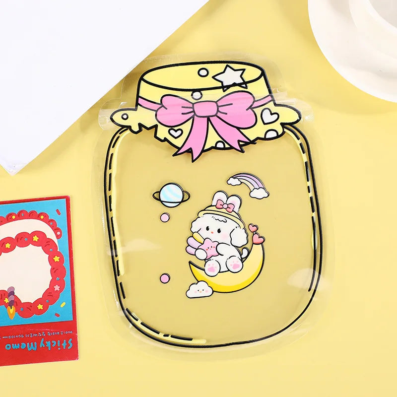 20Pcs/60Pcs Cartoon Printed Snack Cookie Storage Bag Self Sealing Design Easy to Use Small Item Storage Creative Candy PE Bag