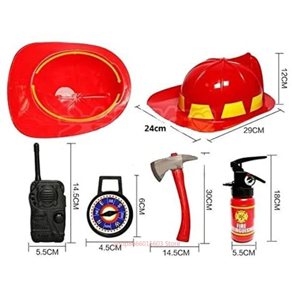 Kids Firefighter Uniform Costume for Halloween & Role Play