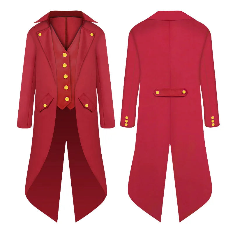 Steampunk Gothic Tailcoat Jacket & Vest Costume Set