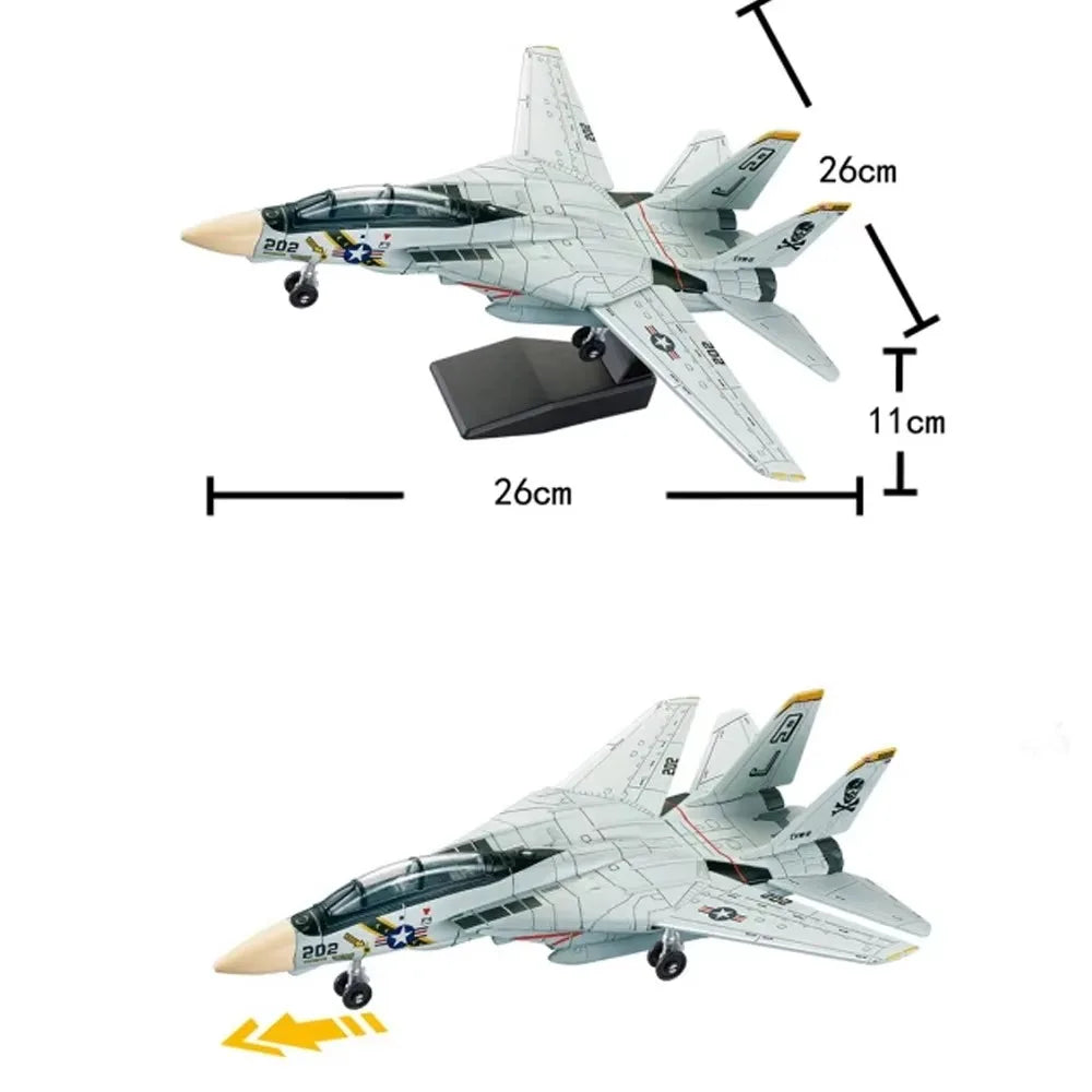 1:72 Scale Replica F18 F-18 VF103 Grumman Tomcat Super Hornet F/A-18F Pirate Flag Fighter US Navy Plane Military Model Toys Kids