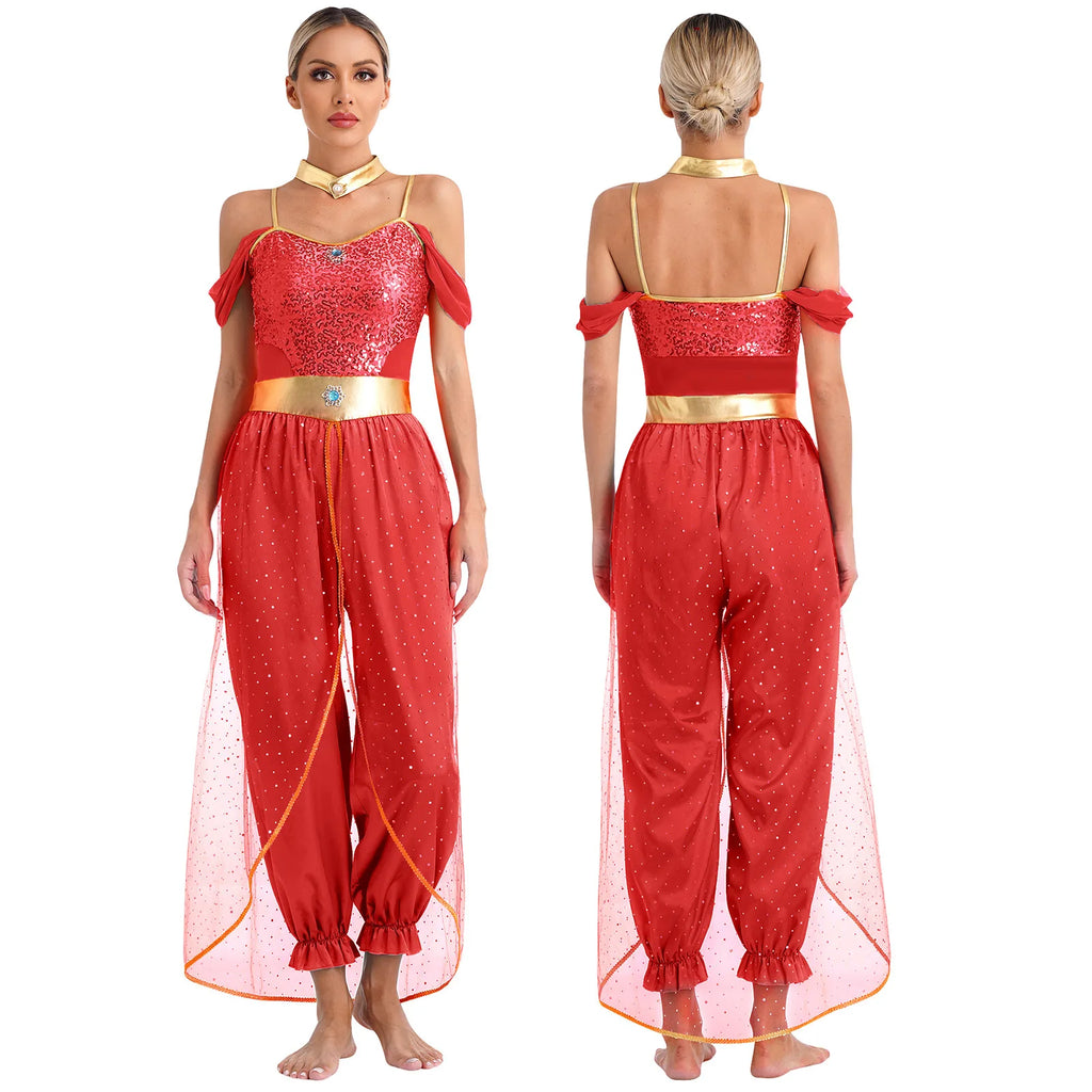 Arabian Princess Costume Embroidered Dance Outfit