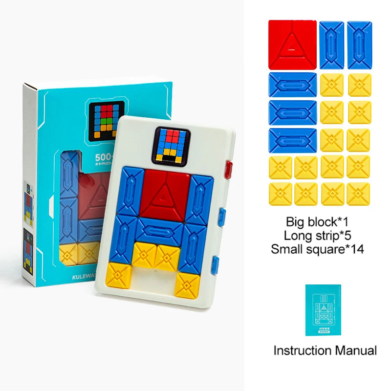 AI Huarong Road Magnetic Suction Block Sliding 500+ Levels Puzzle Toys Logical Thinking Training Brain-burning Board Game Toys
