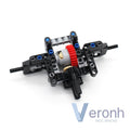 Simple 4WD Car Front Steering & Differential Gear Suspension System Kit MOC High-Tech Building Blocks Assembly Bricks Kid Toys