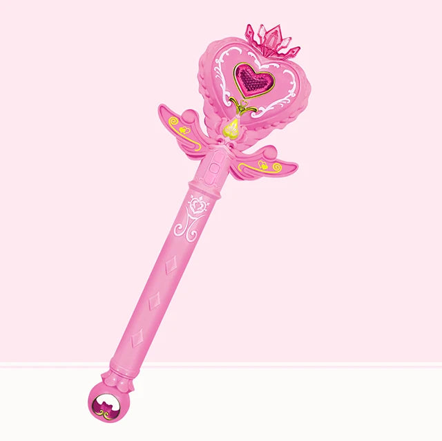 Princess Snow Wand Toy Fairy Girls Glowing Wands Christmas Halloween Children Toys Snowflake Light Sound Sticks Kid Cosplay