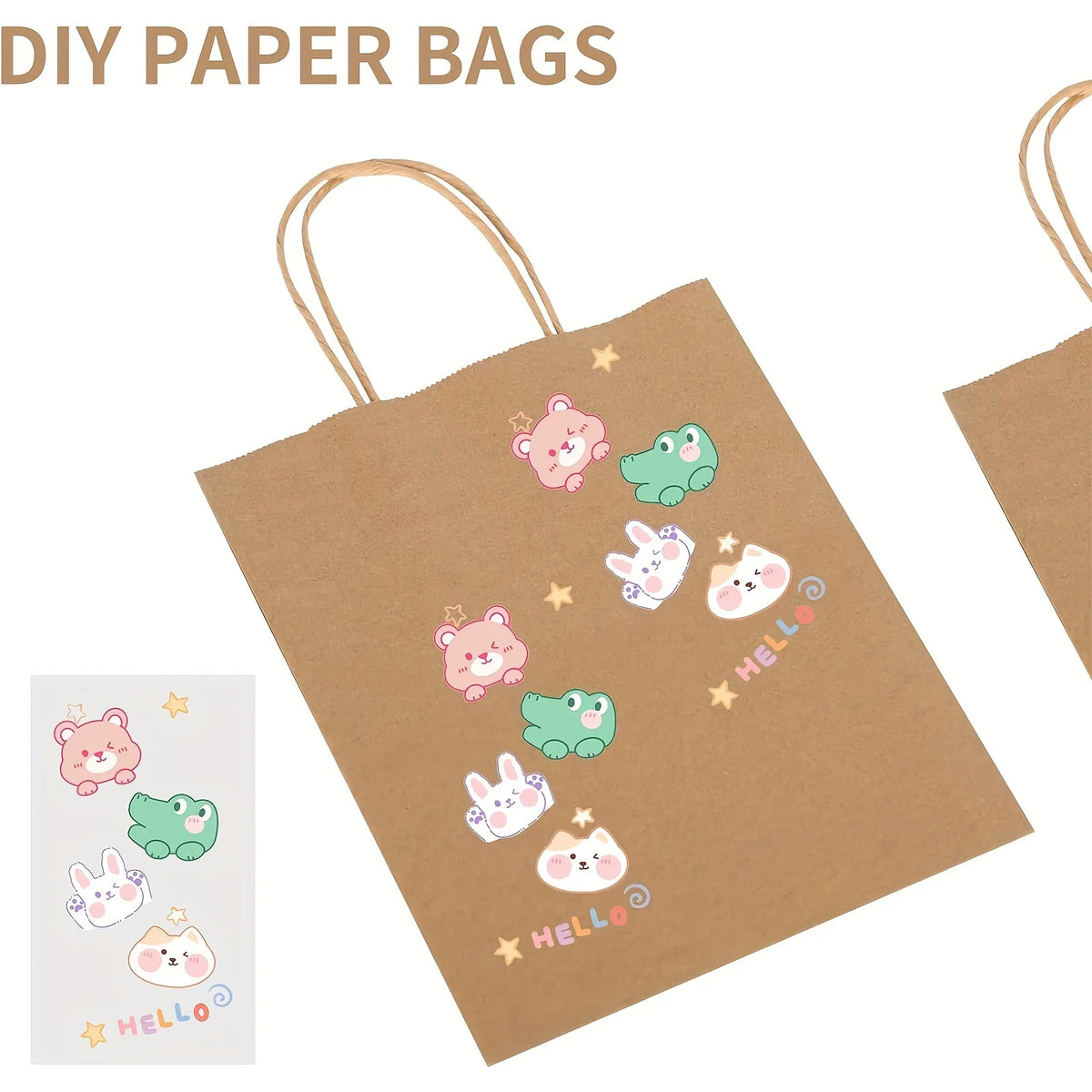 10/30/50pcs Brown Kraft Paper Bags with Handles Presents Bag Party Wedding Gifts Bags Shopping Grocery Craft Packaging Bulk