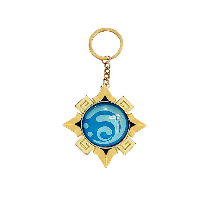 Game Impact Natlan Visions Pendant Cosplay Fontaine Eye Of God DIY Backpack Keychains Halloween Transparent Glasses Women Gifts