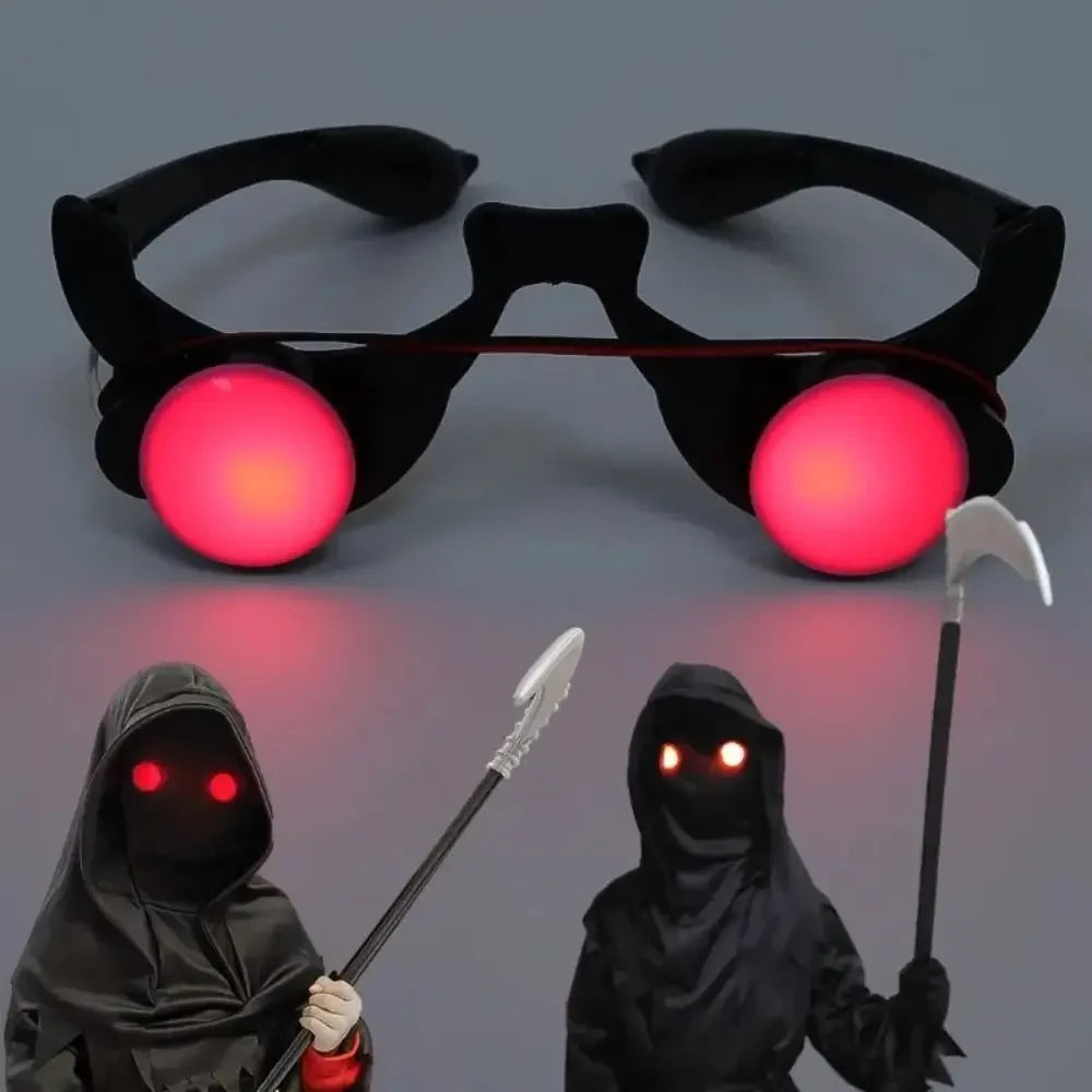 Halloween Red Eye Glasses Glow in the Dark Costume Prop