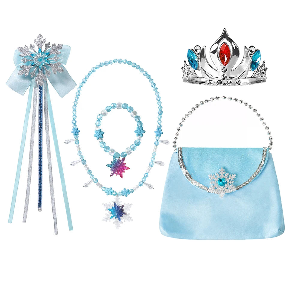 Girls Snow Queen Princess Dress Costume for Parties & Carnival
