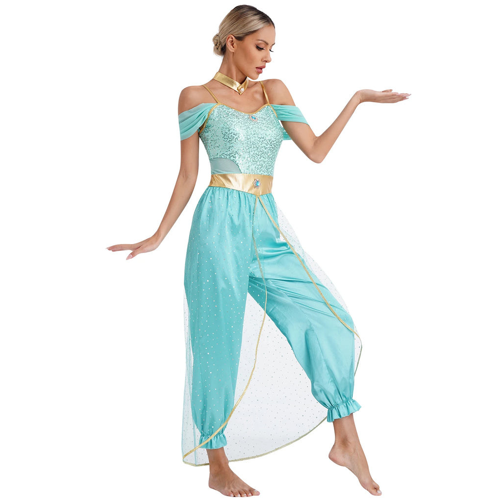Arabian Princess Costume Embroidered Dance Outfit