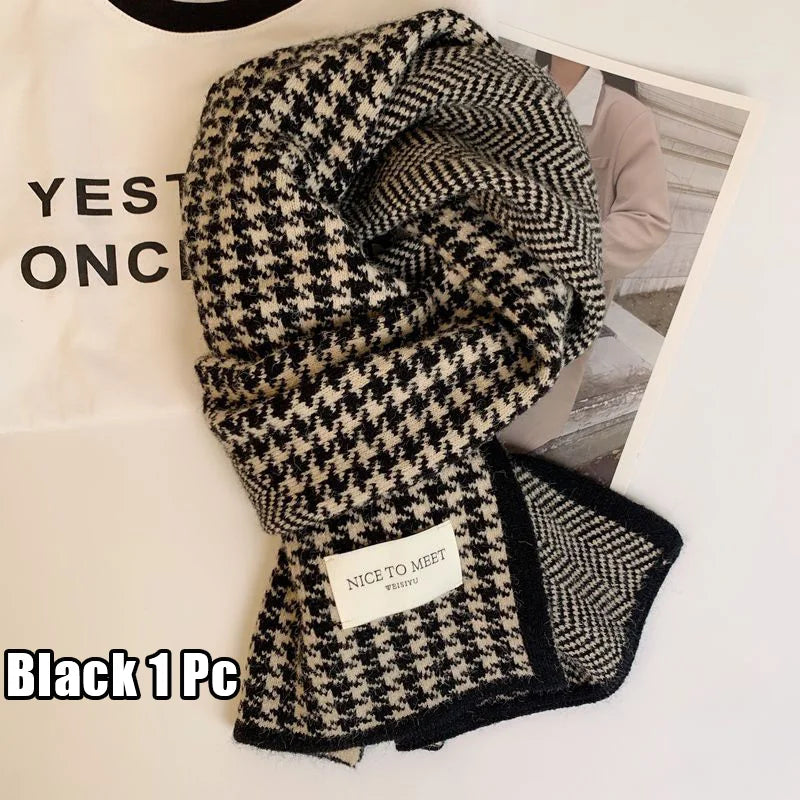Women’s Double-Sided Thick Knit Winter Scarf