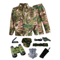 Kids Camouflage Soldier Costume Set with Compass & Whistle