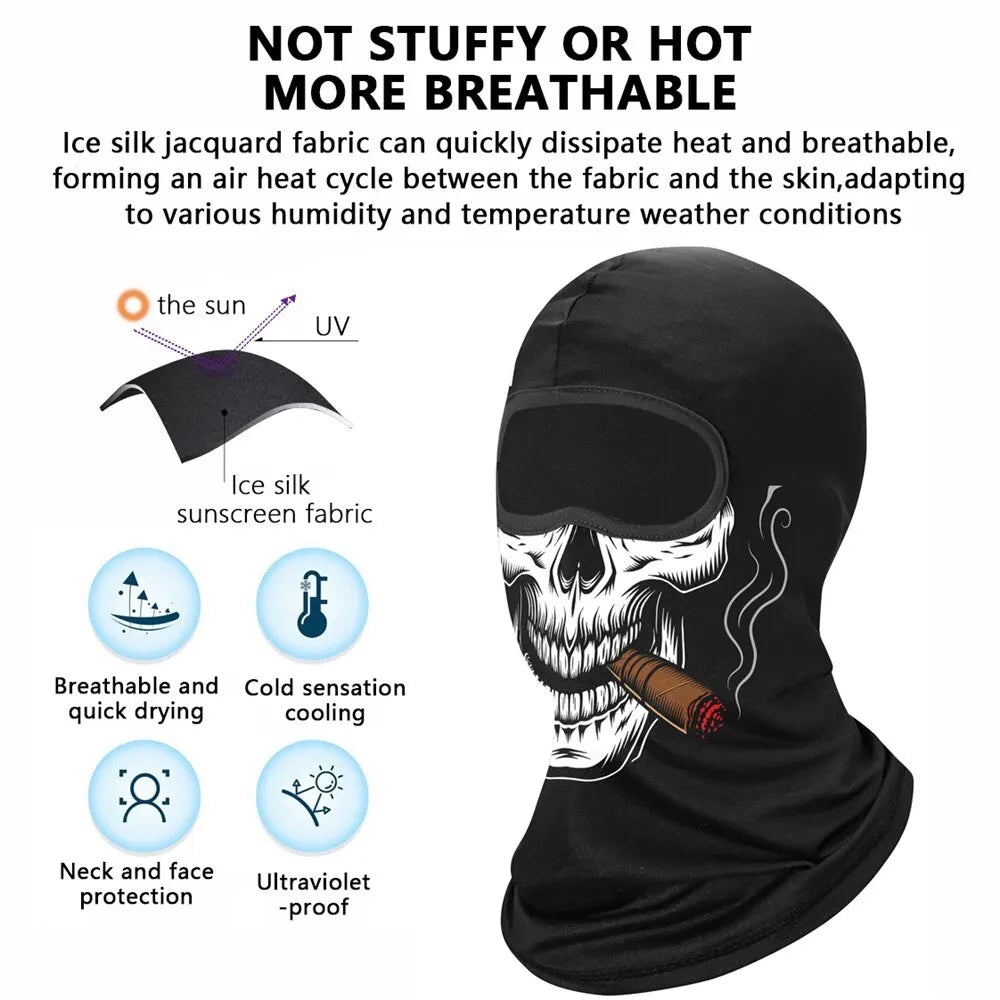 Skull Balaclava Mask Windproof Outdoor Costume Headwear