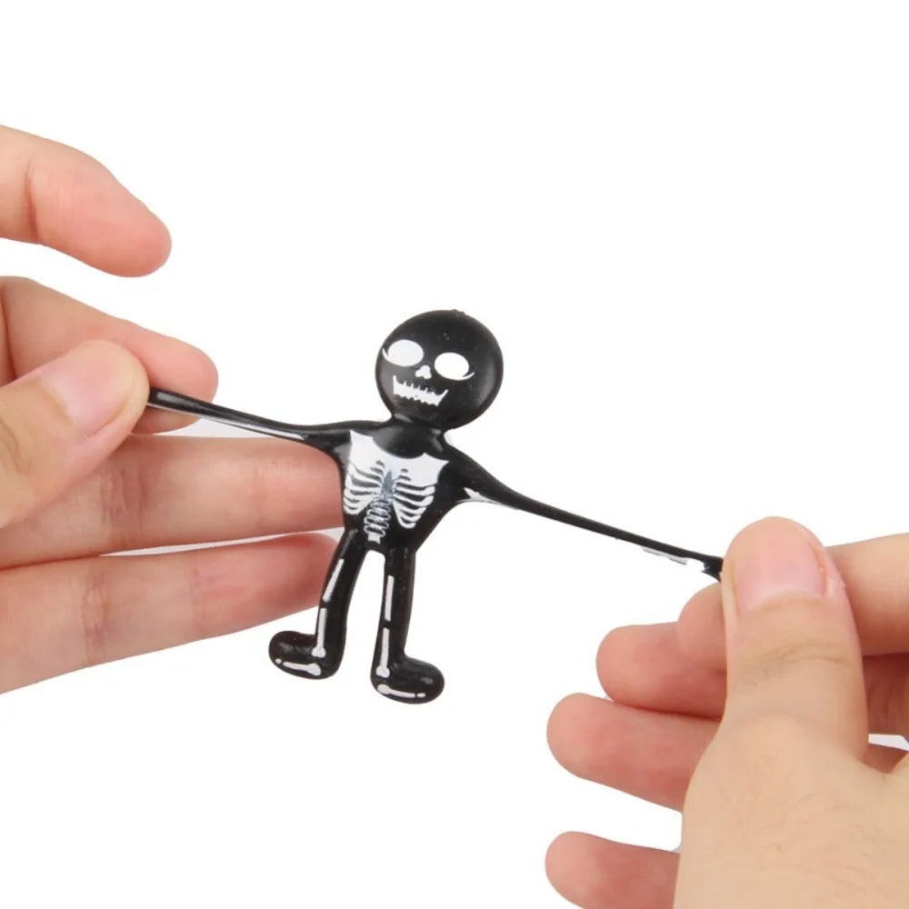 12-36 Pcs Halloween Stretchable TPR Little Black Halloween Ghost Festival Tricky Funny Party Gift Decoration Carnival Gift