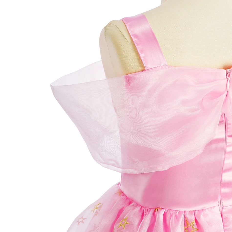 Baby Girl Pink Princess Party Dress Set for Halloween & Christmas