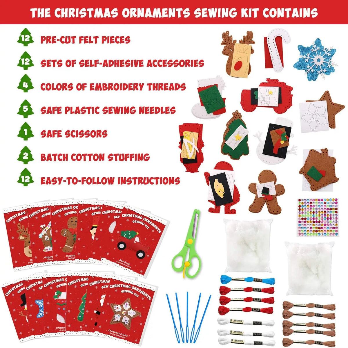Christmas Sewing Kit Animal Sewing Craft Kit Farm Animal Toy DIY Crafting Sewing Set Educational Craft Set For Children Gifts