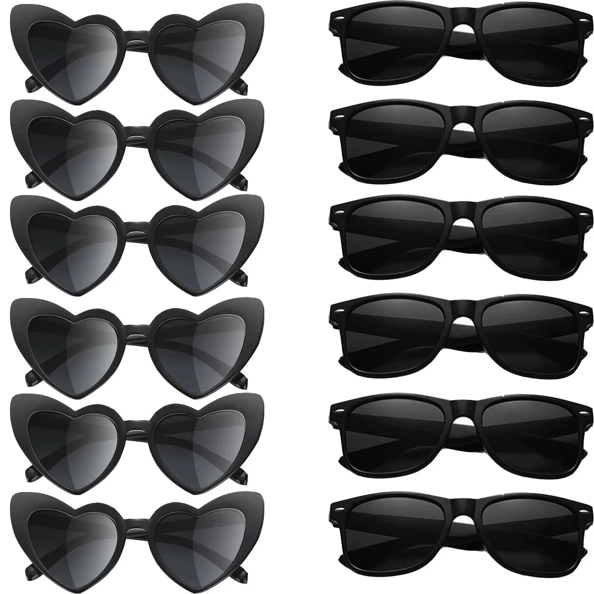 12-120Pcs Wedding Heart Sunglasses with Pen Personalised Heart Glasses Bachelorette Party Sunglasses for Wedding Party Favors