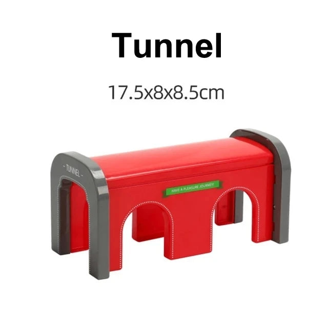 All Kinds of Wooden Train Tracks Accessories Beech Wood Railway Tracks Wooden Bridge Tunnel Fit for Wood Tracks Toys