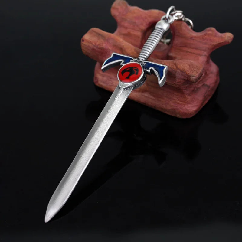 Thundercats Sword Mold Pendants Key Chain Metal Lion Mark Logo Keychains Key Rings Men Movie Jewelry Key Holder Chaveiro Gift