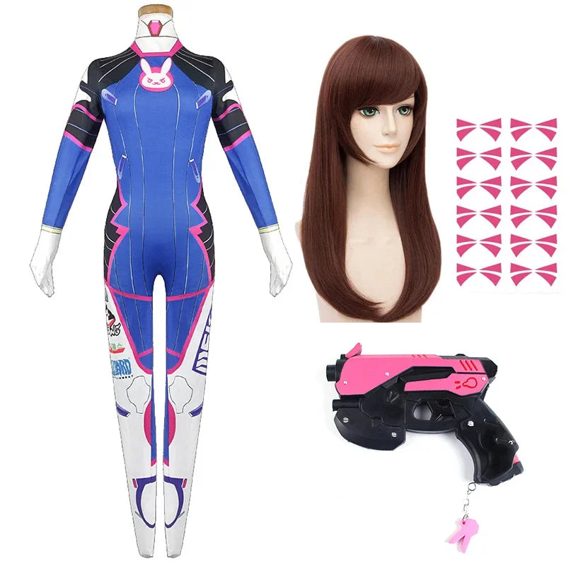 Women’s Futuristic Gaming-Inspired Zentai Cosplay Costume Set