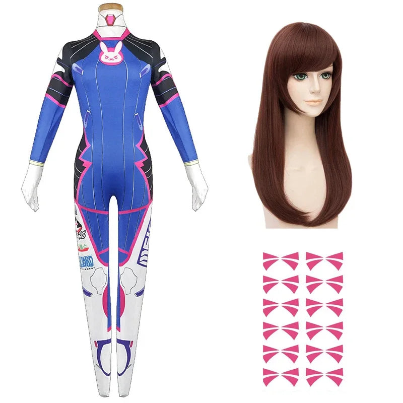 Women’s Futuristic Gaming-Inspired Zentai Cosplay Costume Set